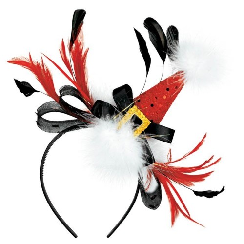 DIADEMA MINI SOMBRERO ROJO CASCABEL