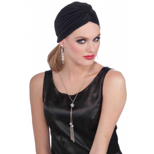 TURBANTE NEGRO MUJER HOLLYWOOD
