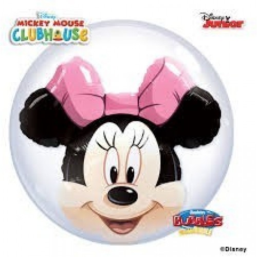   GLOBO 24" BURBUJA CABEZA MINNIE