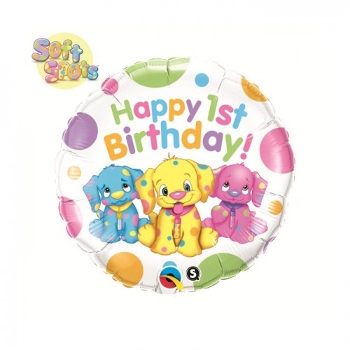 $D GLOBO 18" FOIL RND PERRITO BIRTHDAY