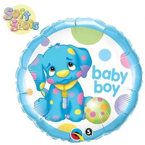 $D GLOBO 18" FOIL RND PERRIT BABY BOY AZ