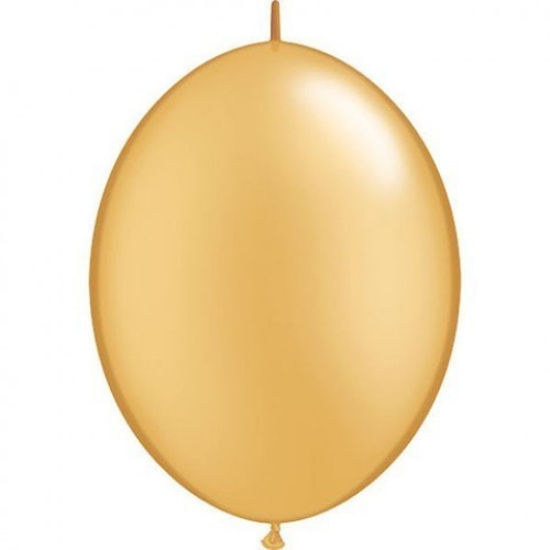 $E 50 GLOBOS 12" QUICKLINK METAL ORO