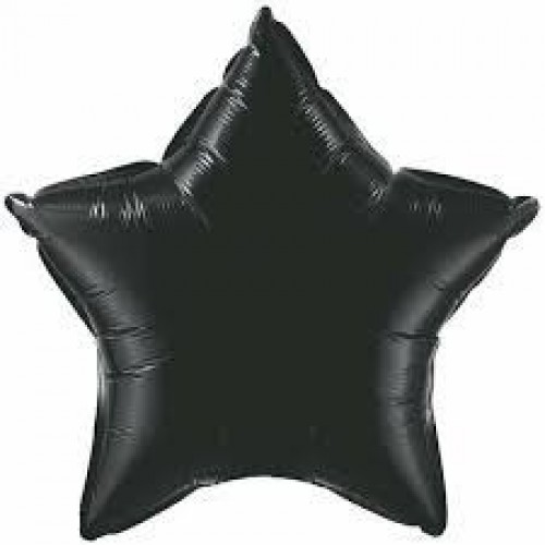  GLOBO 9" PALO FOIL ESTRELLA NEGRA