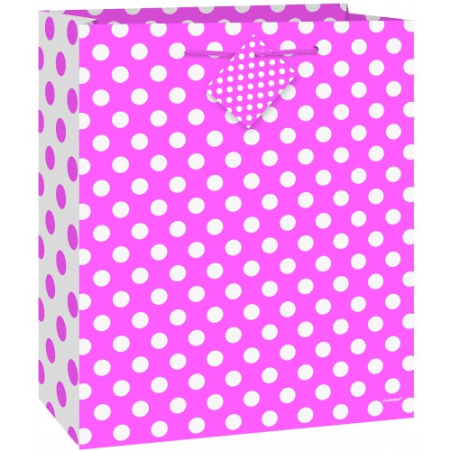  BOLSA REGALO FUCSIA TOPO 18X23CM