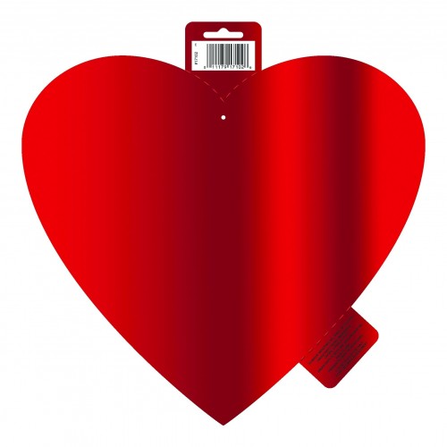   COLGANTE SILUETA CORAZON ROJO 30CM