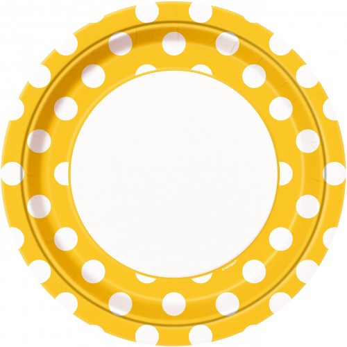  PAQ.8/U PLATO AMARILLO TOPO 21,9CM