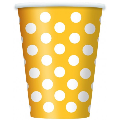  PAQ.6/U VASO AMARILLO TOPO 355ML