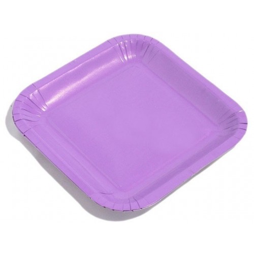   16 PLATOS  CUADR. VIOLETA 22.9CM
