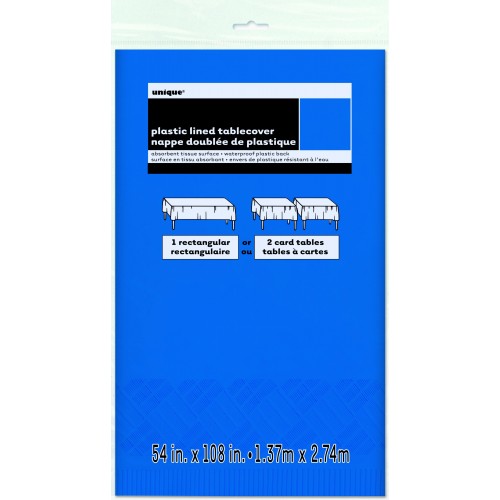 MANTEL PAPEL FORRO PLAST AZUL 137X274CM