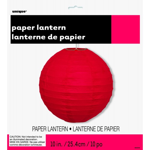  FAROL REDONDO PAPEL ROJO 25CM