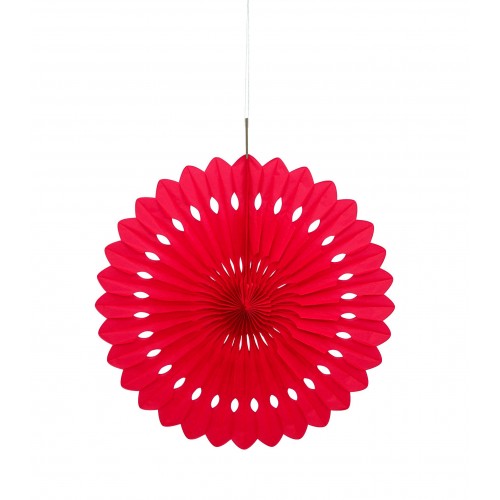   ABANICO PAPEL ROJO 40,64CM