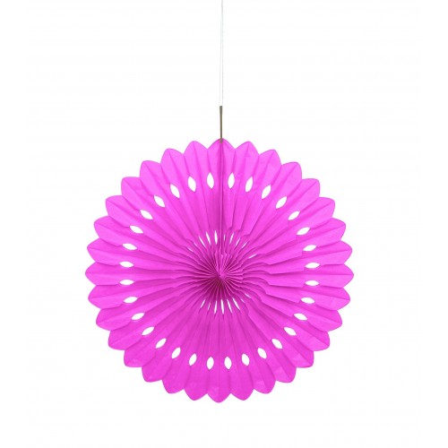  ABANICO PAPEL FUCSIA 40,64CM