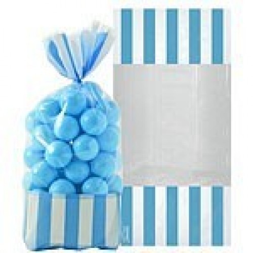 PAQ.10/U BOLSA CELO RAYA AZUL 27,3X8,3CM