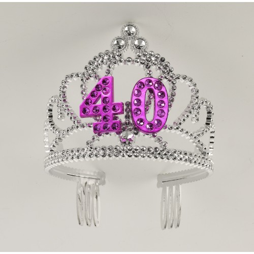 DIADEMA TIARA CUMPLEAÑOS N40 ROSA