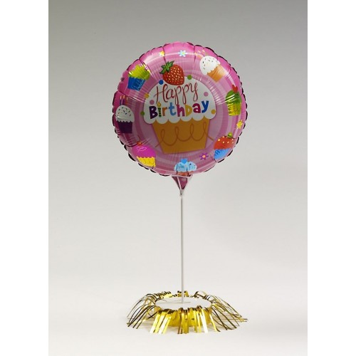 GLOBO PALO 20,8 REDONDO CUPCAKE BIRTHDAY