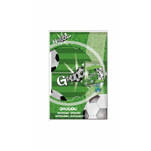$D  PIÑATA ANTIFAZ VIÑE FUTBOL 20X30