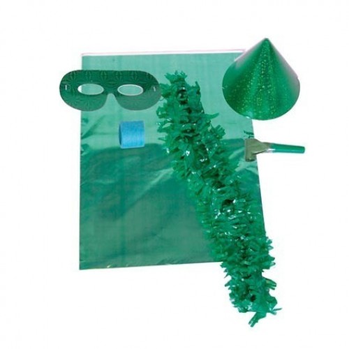  COTILLON UNICOLOR METAL VERDE