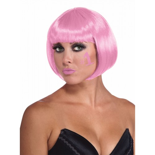 PELUCA CHICA BOB CORTA COLOR ROSA