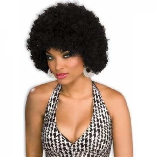 PELUCA ADULTO RIZADA AFRO NEGRA