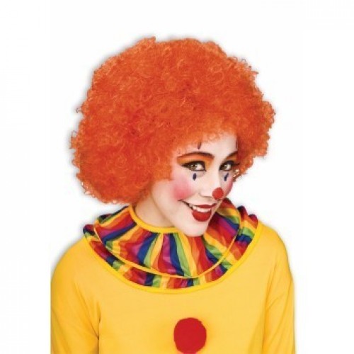    PELUCA CORTA PAYASO NARANJA