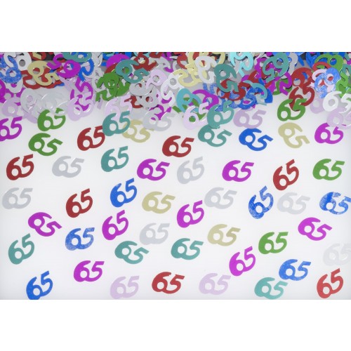 PAQ.CONFETI FORMA 65 CUMPLEAÑOS