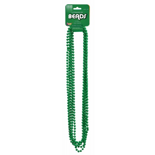   6 COLLARES MINI BOLA COLOR VERDE