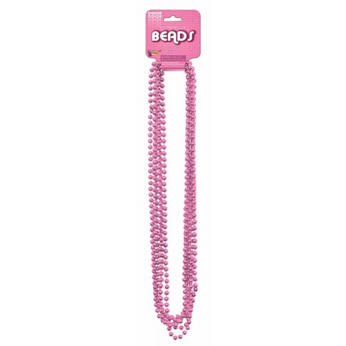   6 COLLARES MINI BOLAS COLOR ROSA