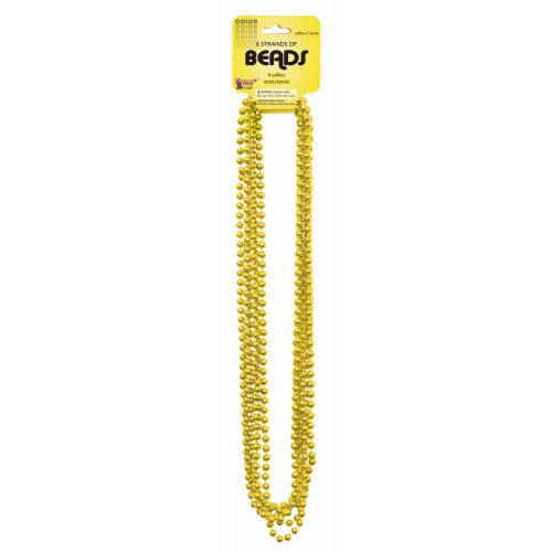   6 COLLARES MINI BOLAS COLOR ORO