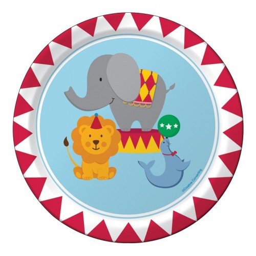   8 PLATOS ANIMALES DEL CIRCO 17,4CM