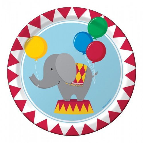   8 PLATOS ANIMALES DEL CIRCO 22,2CM