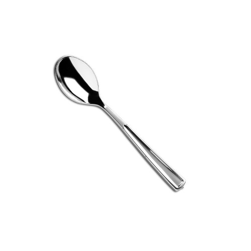 $E CUCHARAS DE CAFE METAL PLATA 12,5CM