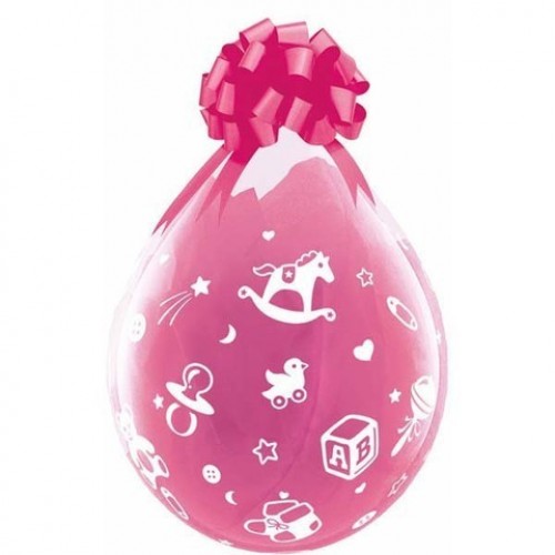 25 GLOBOS REGALO 18" TRANS.BABY