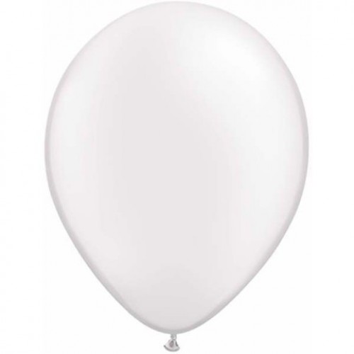   25 GLOBOS 11"LATEX PERLADO BLANCO