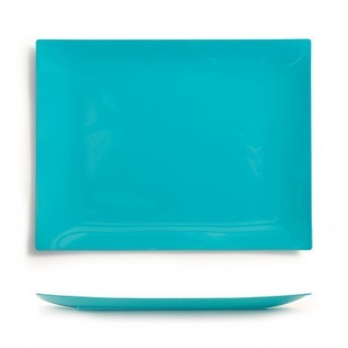 $D 10/U PLATO RECT.17,7X14,3 TURQUESA