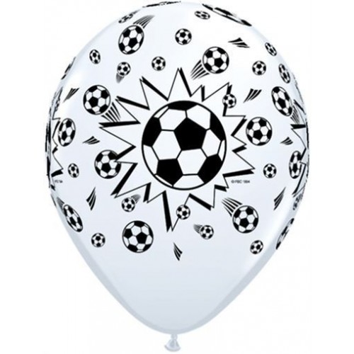 $D 6 GLOBOS 11" LATEX IMPRESO FUTBOL