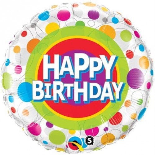 GLOBO 18" FOIL TOPOS MULTI H.BIRTHDAY