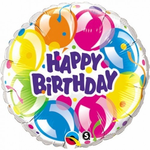 $D GLOBO 18" FOIL GLOBOS H.BIRTHDAY