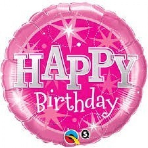 GLOBO 18" FOIL REDONDO ROSA BIRTHDAY