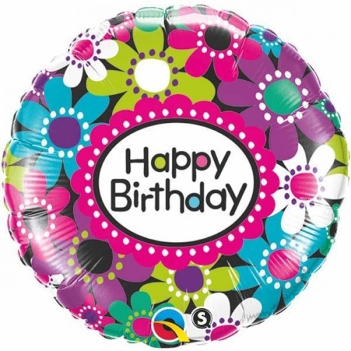 $D GLOBO 18" FOIL REDONDO FLORAL MARGARI
