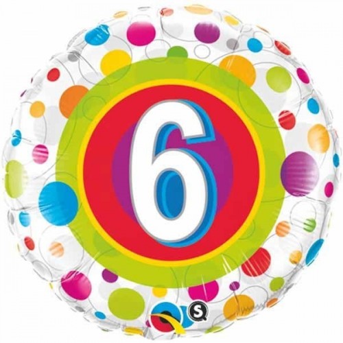 $D GLOBO 18" FOIL REDONDO TOPO MULTI N6