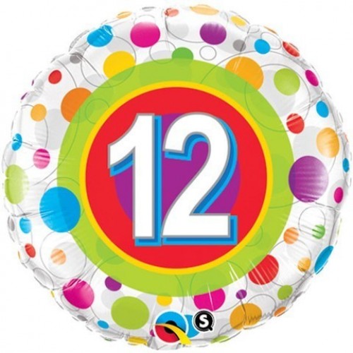 $D GLOBO 18" FOIL REDOND TOPOS MULT N12