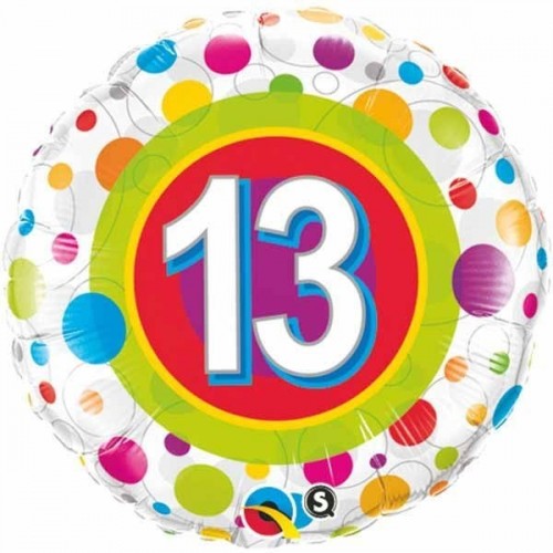 $D GLOBO 18" FOIL REDOND TOPO MULTI N13