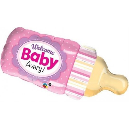 GLOBO 39" FOIL BIBERON WELCOME ROSA
