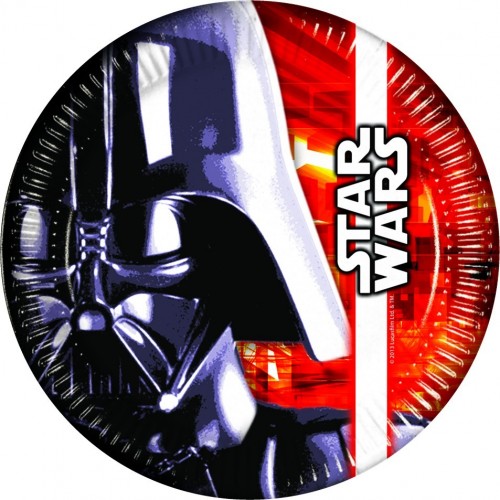 8 PLATOS STAR WARS 23CM