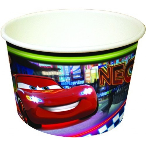 $E 8 TARRINAS HELADOS CARS NEON 200ML