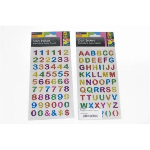 PAQ.STICKER GEL LETRAS ALFABETO MULTICOL