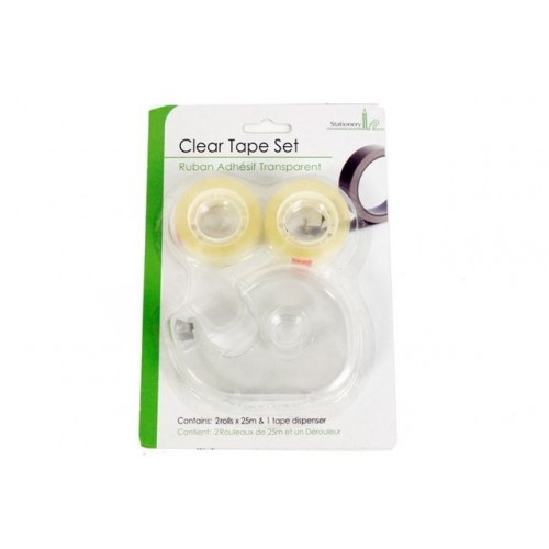 DISPENSADOR CINTA ADHESIVA 2 ROLLOS