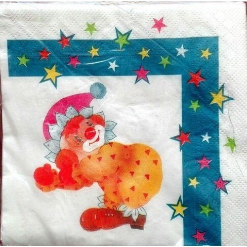 PAQ.20/U SERV. 33X33 PAYASO VIOLINISTA
