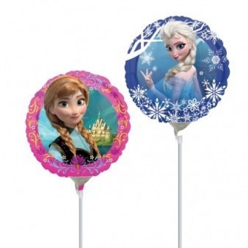GLOBO 9" PALO FOIL REDONDO FROZEN