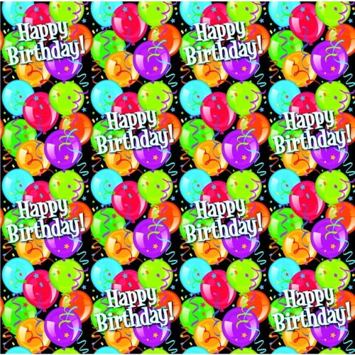 R/PAPEL REGALO GLOBOS BIRTHDAY 76X1,52MT